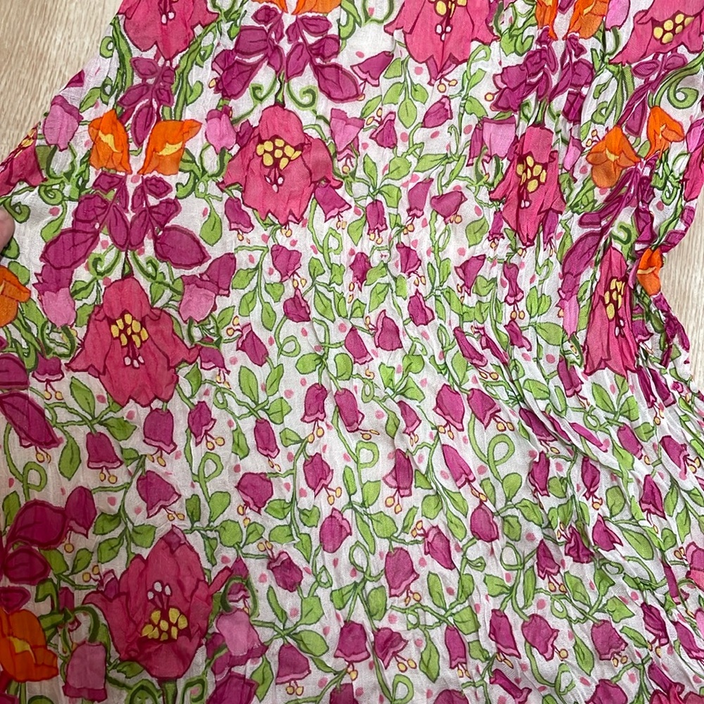 Vera Bradley Lilli Bell Floral Leaf Print Wmn’s Lightweight Scarf w/ fringe - Picture 5 of 6